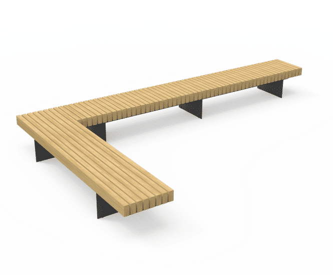 LARUSDESIGN - Trave hardwood and steel bench