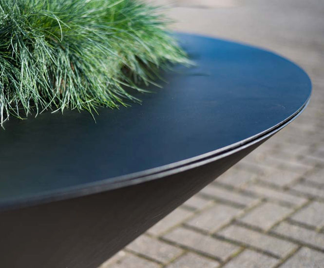 POC - curved or conical planter and seating units