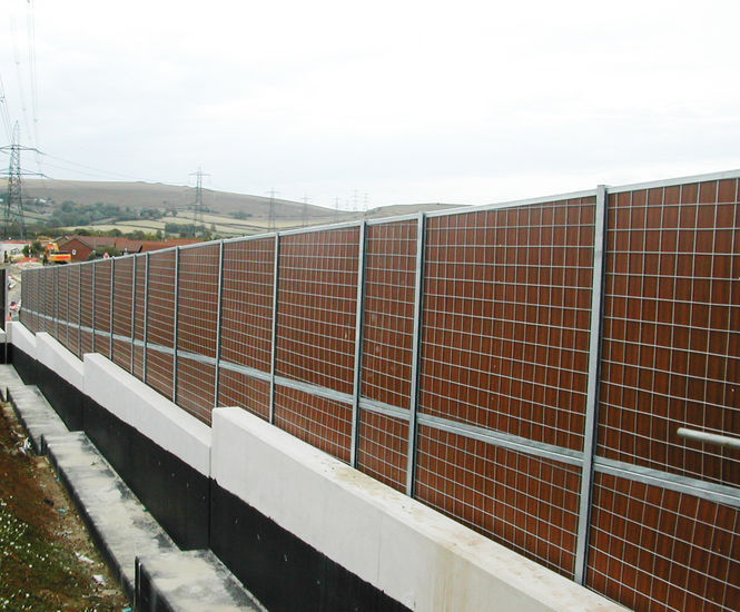 Planted acoustic barriers for relief road