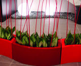 Curvy Trough - fiberglass outdoor planters for modern landscaping - on this page
