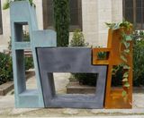 Avant-Garde Easter Island - statue inspired geometric planter - on this page