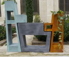 Avant-Garde Easter Island - statue inspired geometric planter