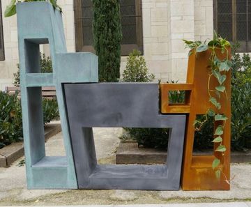 Avant-Garde Easter Island - statue inspired geometric planter