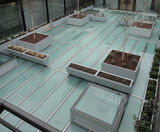 Engineered lightweight planters for glass roof garden - on this page