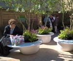 Snapback Furniture - fibreglass integrated planter seat