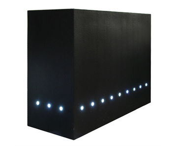 Barrier LED ultra-lightweight GRP planters with lighting