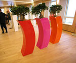 Curvy - contemporary, lightweight interior planters