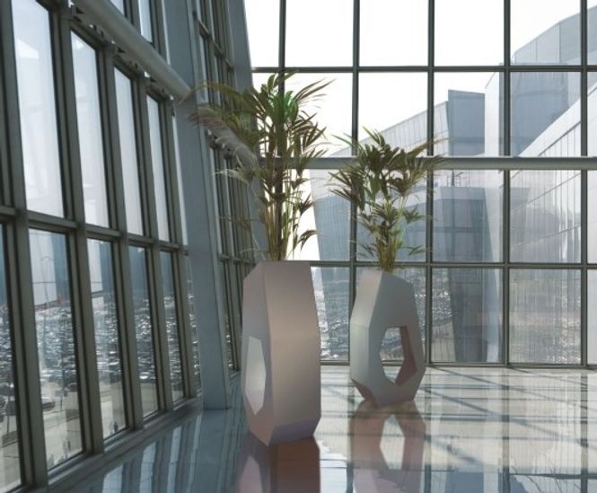 Polybar Avant-Garde - modern sculptural geometric planter