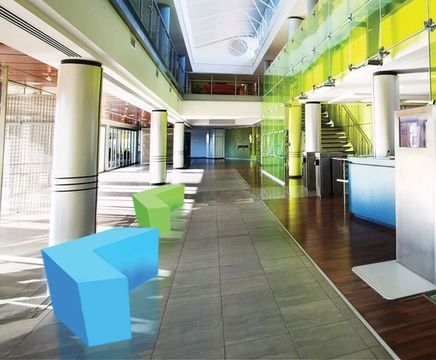 Arrow Bench - geometric angular composite fibreglass bench