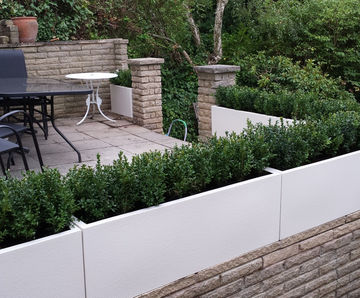 Bespoke advanced composite glass fibre barrier planters