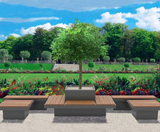 Terraces 2 - modular rectilinear planter seating system