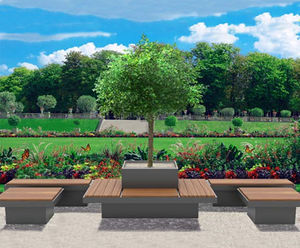 Terraces 2 - modular rectilinear planter seating system