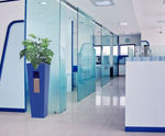 Clean Station Marie - fibreglass hand sanitiser dispenser with planter