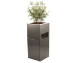 Trashaway Spirit Planters - fire proof steel bin and planter with ashtray