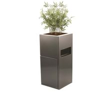 Trashaway Spirit Planters - fire proof steel bin and planter with ashtray