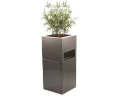 Trashaway Spirit Planters - fire proof steel bin and planter with ashtray