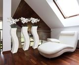 Curvy S Planters - wavy fibreglass decorative planter - on this page