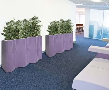 Curvy Xtreme Barrier - fibreglass contemporary barrier planter