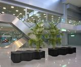Curvy Xtreme - contemporary fibreglass planter bench - on this page