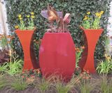 Curvy Ursula - fiberglass outdoor planter for modern landscape design - on this page