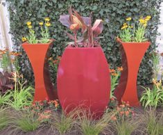 Curvy Ursula - fiberglass outdoor planter for modern landscape design