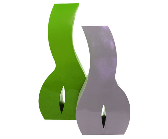 Curvy Swan - sculptural organic form fibreglass planter