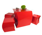 Jayne Furniture Curvy Planters - indoor outdoor planter and table set