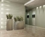 Hug Barrier - fibreglass outdoor planter barrier for landscape design