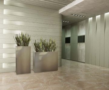 Hug Barrier - fibreglass outdoor planter barrier for landscape design