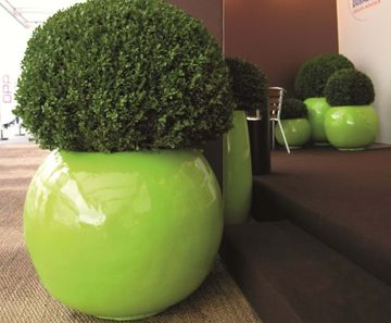 Sphere Ceramic Style - fibreglass spherical planter bowls
