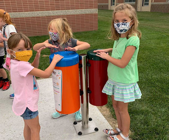 Outdoor musical playgrounds for 8 schools, Nebraska USA 
