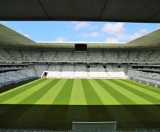 European football on Johnsons Sport Seed / DLF turf