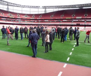 Groundsmen visit Emirates Stadium with DLF Seeds