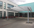 Entrance canopies for business premises