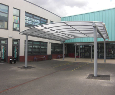 Entrance canopies for business premises