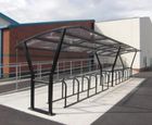 Felton cycle shelter with wide span canopy