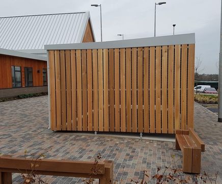 Miko timber clad bin shelter