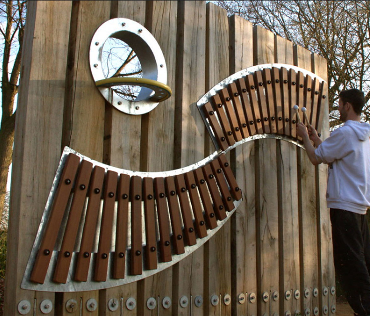 Large wall mounted xylophone for musical play Acoustic Arts ESI