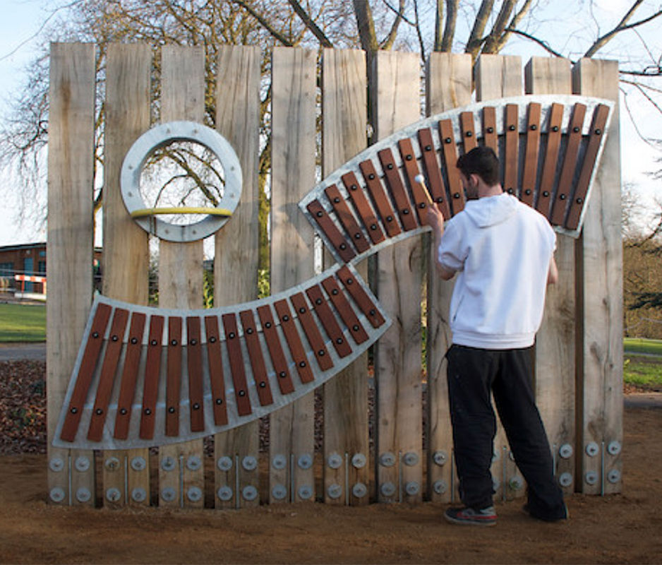 Images for Large wall mounted xylophone for musical play