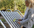 Steel-framed metallophone for outdoor areas