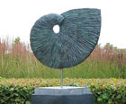 Ammonite - bronze sculpture with verdigris patination
