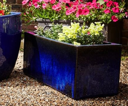 Glazed Trough Planter