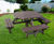 100% recycled plastic octagonal 8-seater picnic table 1