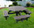 100% recycled plastic octagonal 8-seater picnic table 2
