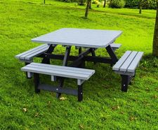 100% Recycled Plastic Square Picnic Table