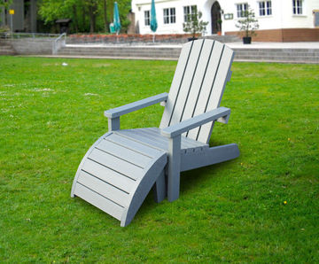 100% Recycled Plastic Recliner Chair and Footstool