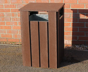 Recycled plastic litter bins