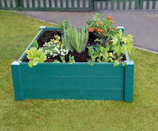100% recycled plastic heavy-duty raised planter beds