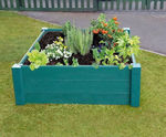 100% recycled plastic heavy-duty raised planter beds