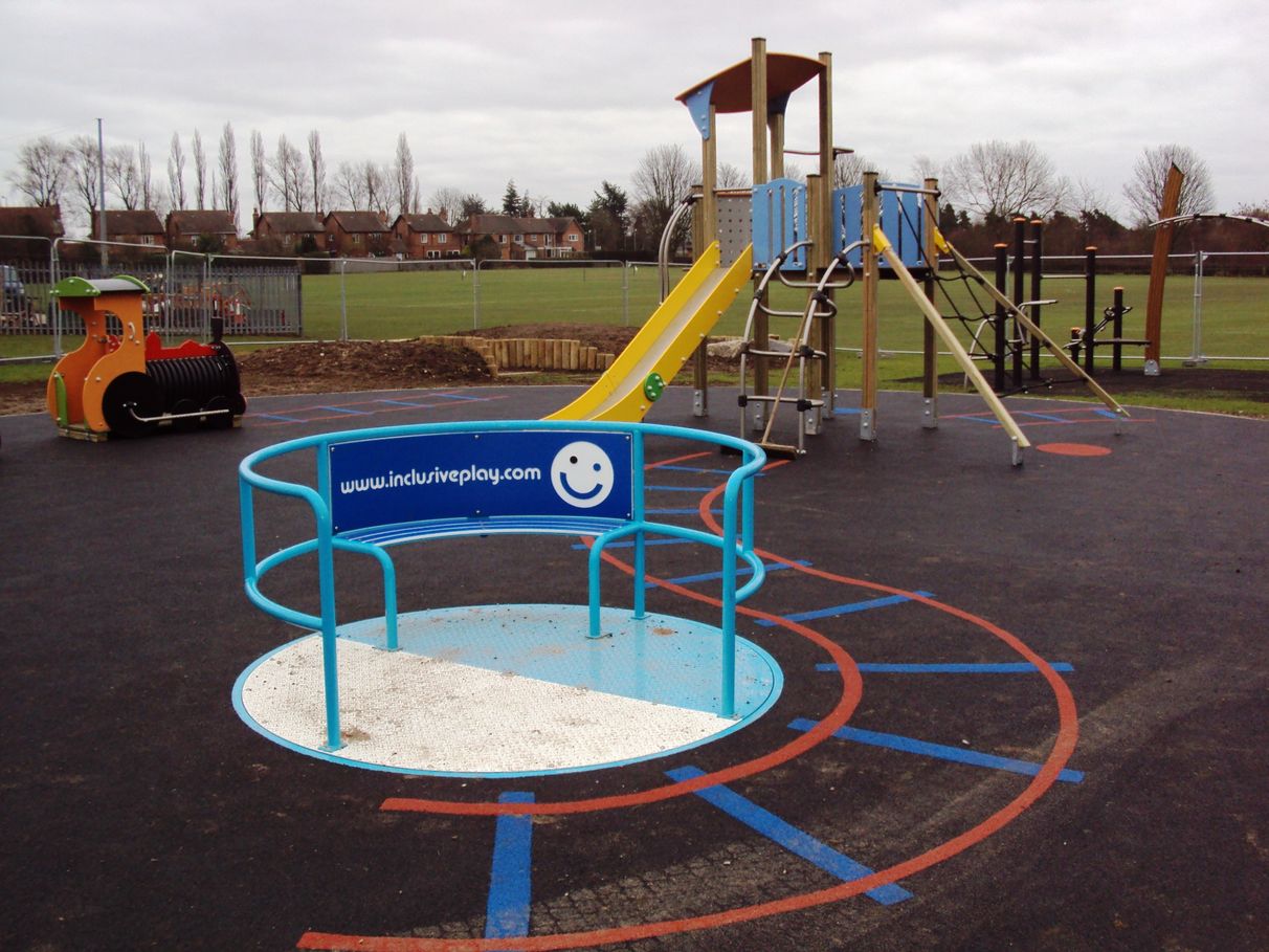 Wheelspin Inclusive Play Roundabout Jupiter Play ESI External Works